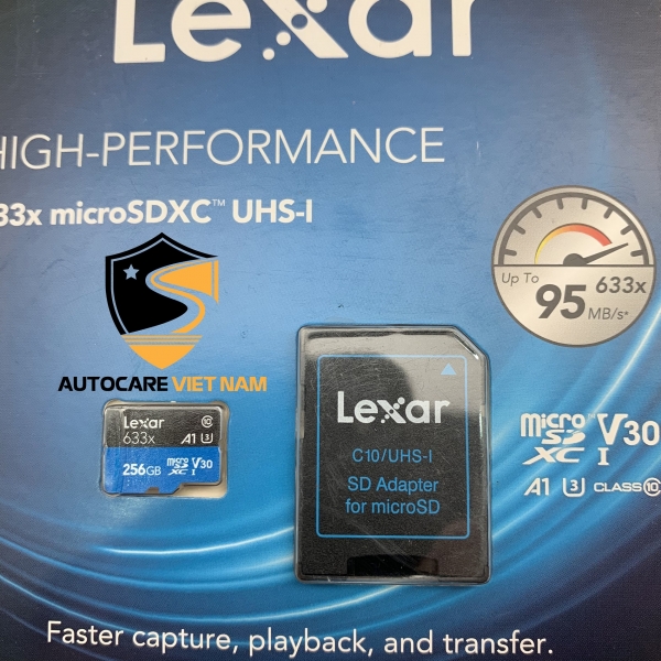 Thẻ Nhớ MicroSDXC Lexar 256GB 95MB/45MB/s (633X)